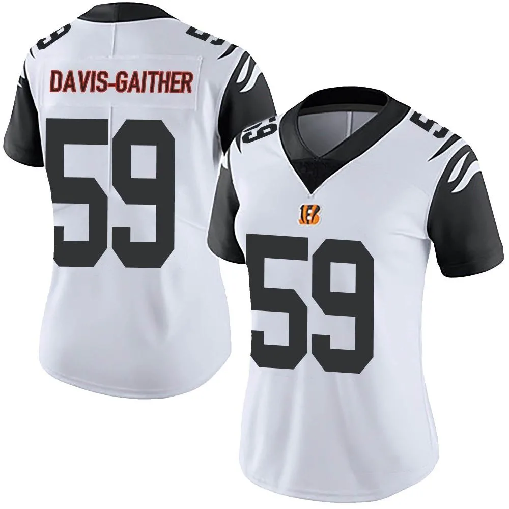 Women's Cincinnati Bengals Akeem Davis-Gaither Nike Color Rush Vapor Untouchable Limited White Jersey Women's Cincinnati Bengals Akeem Davis-Gaither Nike Color Rush Vapor Untouchable Limited White Jersey