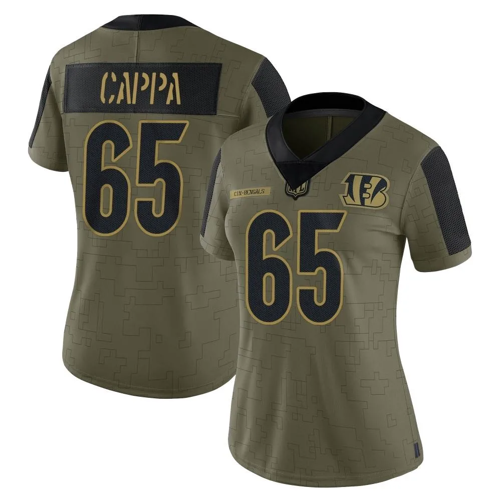 Women's Cincinnati Bengals Alex Cappa Nike 2021 Salute To Service Limited Olive Jersey Women's Cincinnati Bengals Alex Cappa Nike 2021 Salute To Service Limited Olive Jersey