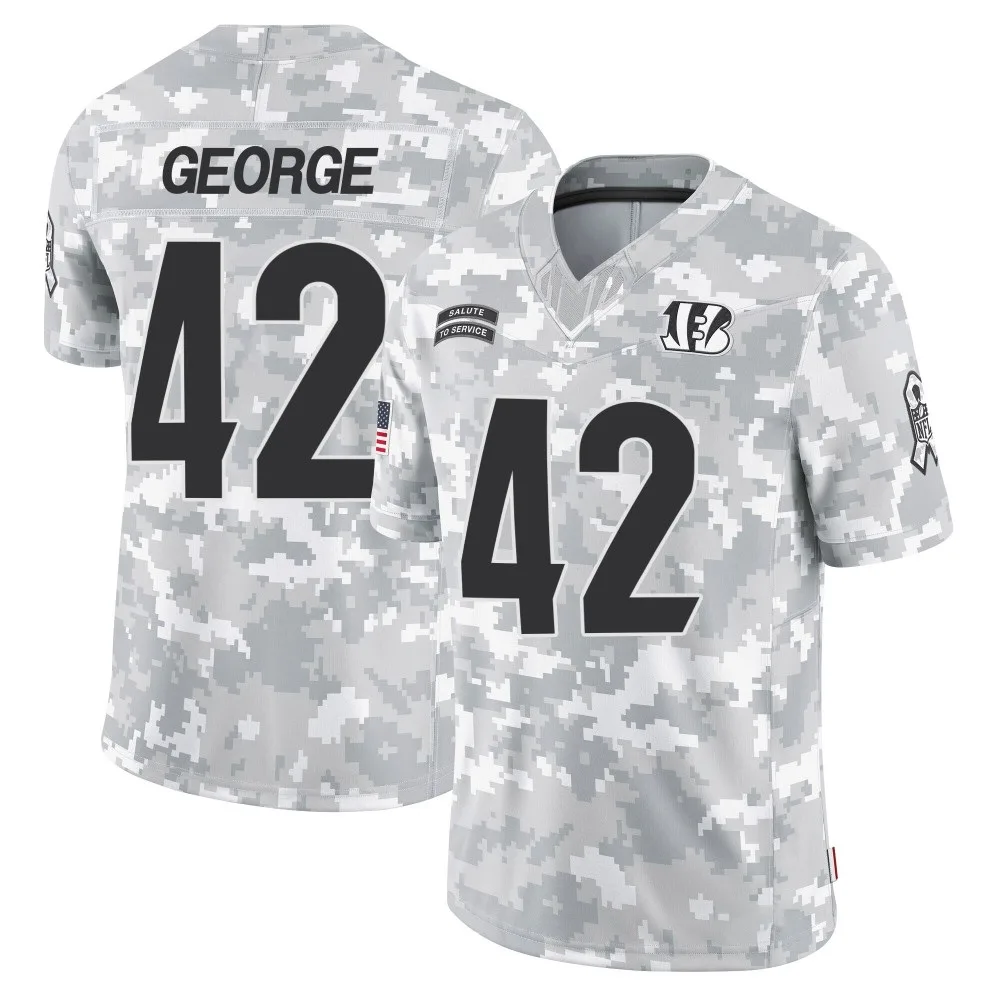 Men's Cincinnati Bengals Allan George Nike 2024 Salute to Service Limited Arctic Camo Jersey Men's Cincinnati Bengals Allan George Nike 2024 Salute to Service Limited Arctic Camo Jersey