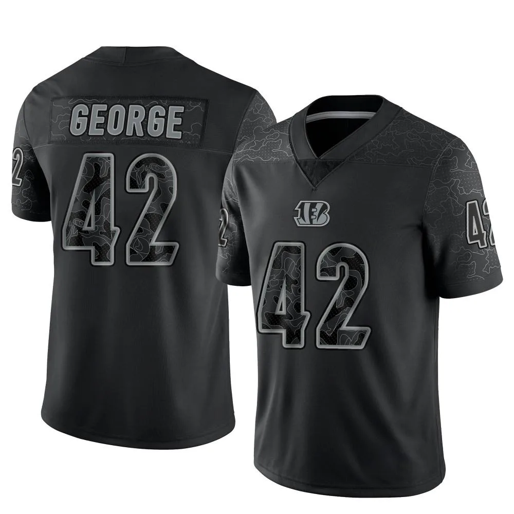 Men's Cincinnati Bengals Allan George Nike Reflective Limited Black Jersey Men's Cincinnati Bengals Allan George Nike Reflective Limited Black Jersey
