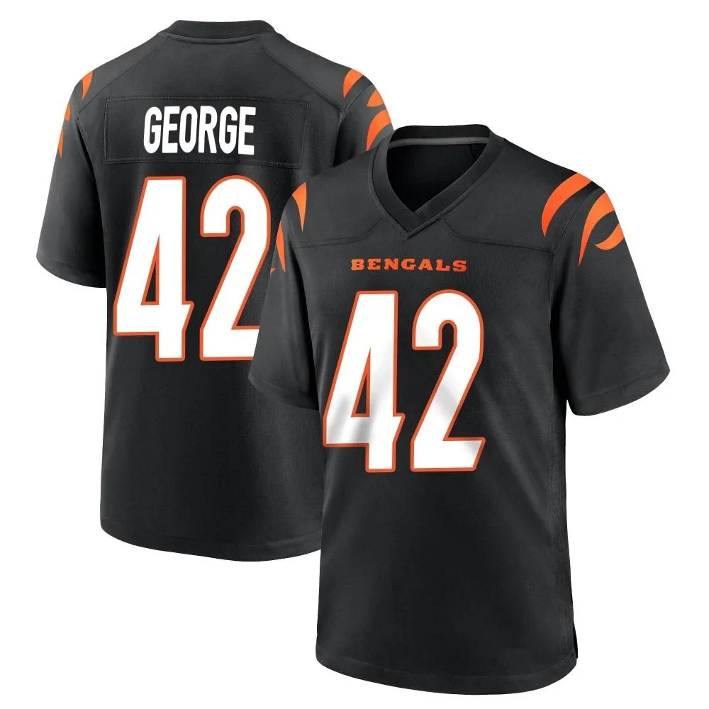 Men's Cincinnati Bengals Allan George Nike Team Color Game Black Jersey Men's Cincinnati Bengals Allan George Nike Team Color Game Black Jersey