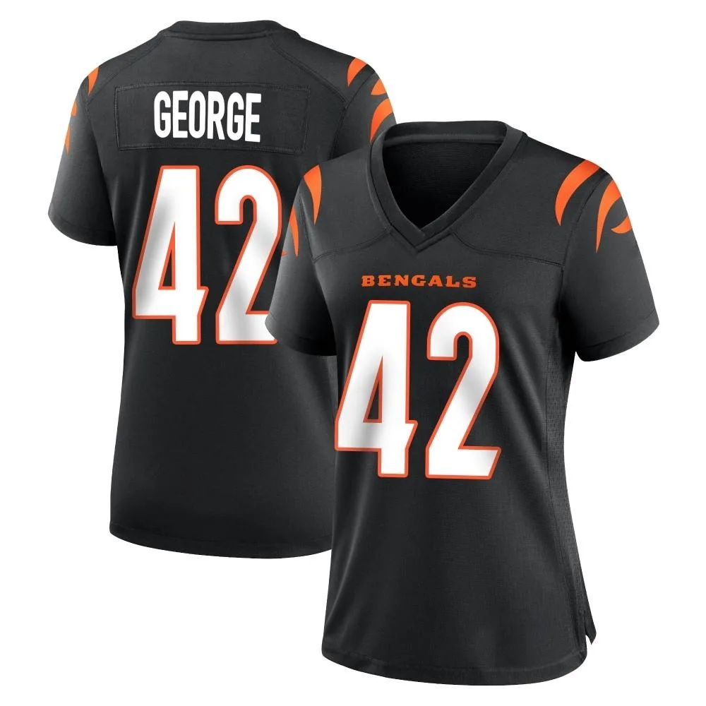 Women's Cincinnati Bengals Allan George Nike Team Color Game Black Jersey Women's Cincinnati Bengals Allan George Nike Team Color Game Black Jersey