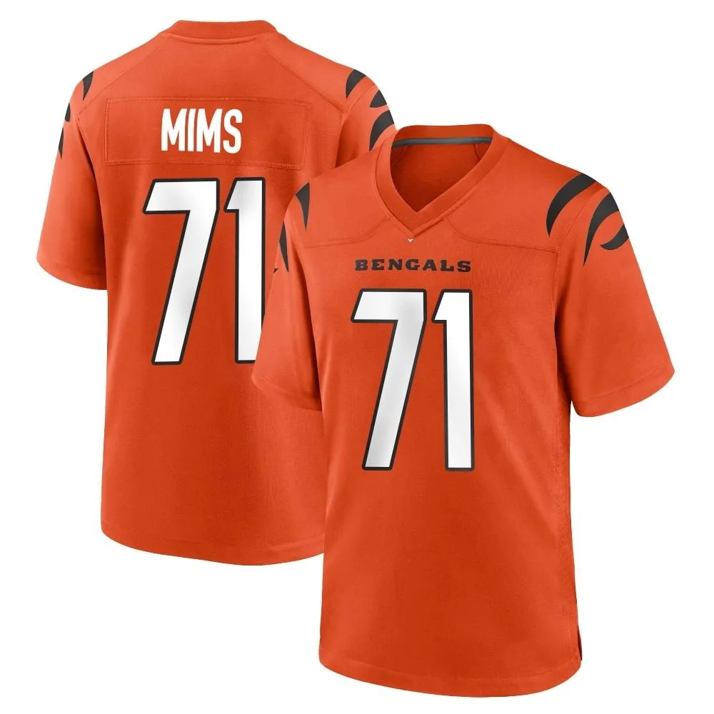 Men's Cincinnati Bengals Amarius Mims Nike Game Orange Jersey Men's Cincinnati Bengals Amarius Mims Nike Game Orange Jersey