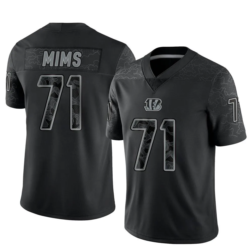Men's Cincinnati Bengals Amarius Mims Nike Reflective Limited Black Jersey Men's Cincinnati Bengals Amarius Mims Nike Reflective Limited Black Jersey