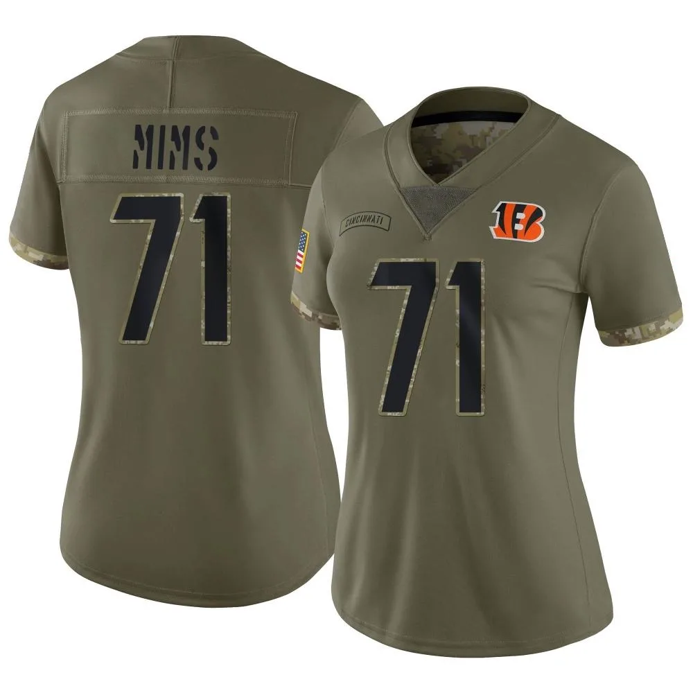 Women's Cincinnati Bengals Amarius Mims Nike 2022 Salute To Service Limited Olive Jersey Women's Cincinnati Bengals Amarius Mims Nike 2022 Salute To Service Limited Olive Jersey