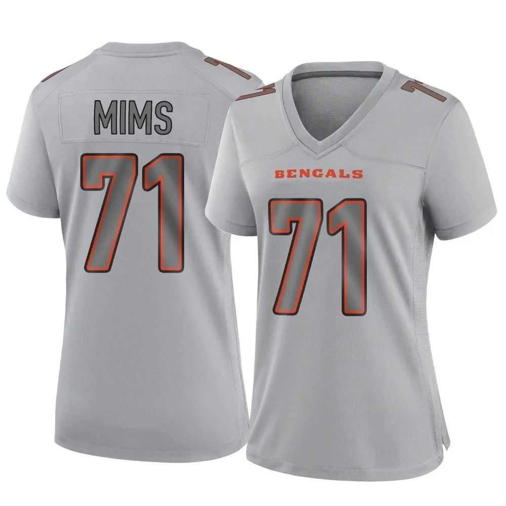 Women's Cincinnati Bengals Amarius Mims Nike Atmosphere Fashion Game Gray Jersey Women's Cincinnati Bengals Amarius Mims Nike Atmosphere Fashion Game Gray Jersey