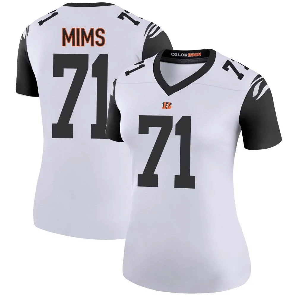 Women's Cincinnati Bengals Amarius Mims Nike Color Rush Legend White Jersey Women's Cincinnati Bengals Amarius Mims Nike Color Rush Legend White Jersey