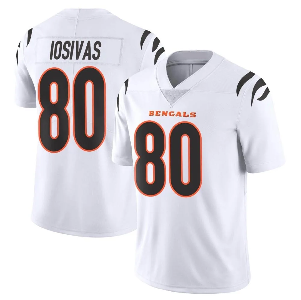 Men's Cincinnati Bengals Andrei Iosivas Nike Vapor Untouchable Limited White Jersey Men's Cincinnati Bengals Andrei Iosivas Nike Vapor Untouchable Limited White Jersey