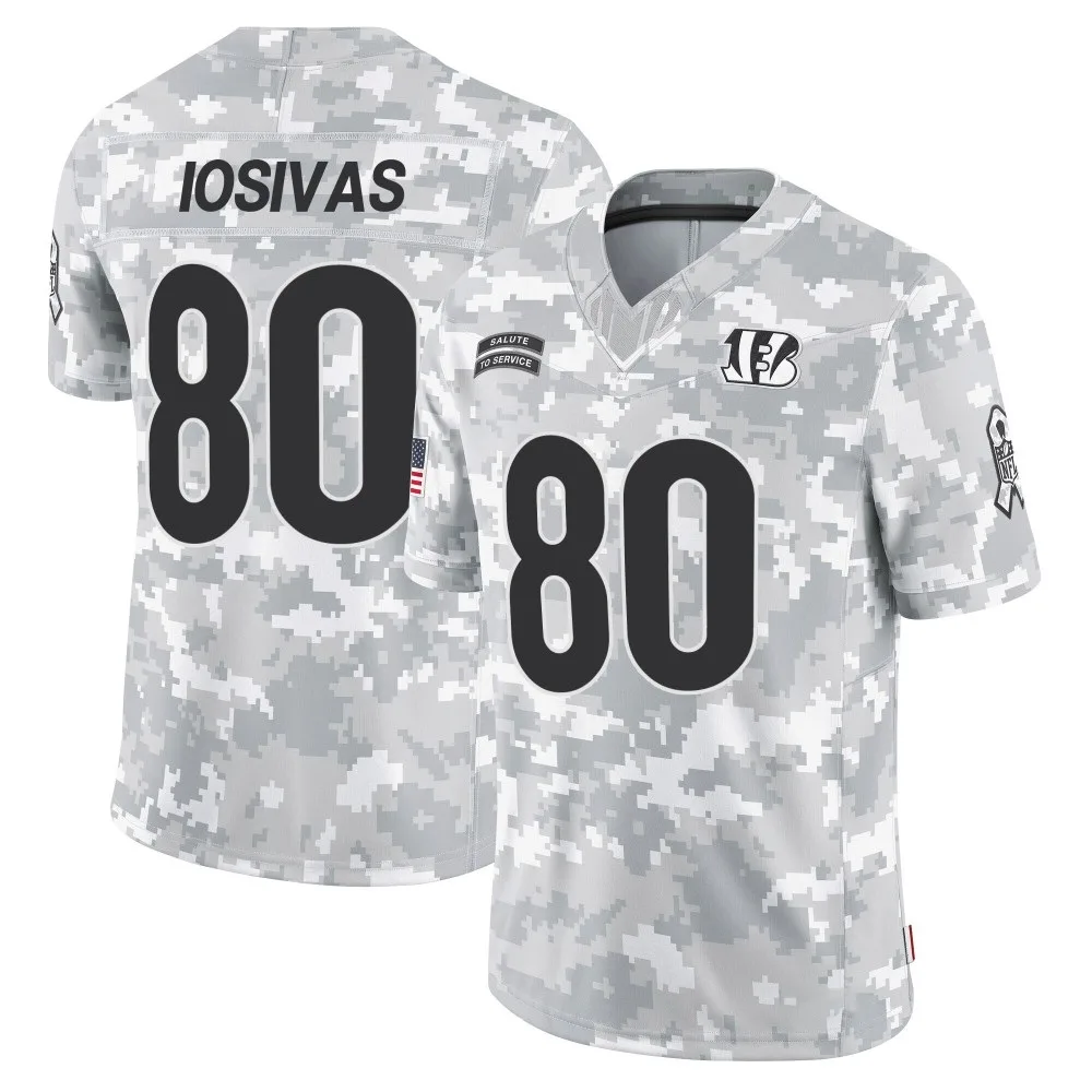 Youth Cincinnati Bengals Andrei Iosivas Nike 2024 Salute to Service Limited Arctic Camo Jersey Youth Cincinnati Bengals Andrei Iosivas Nike 2024 Salute to Service Limited Arctic Camo Jersey