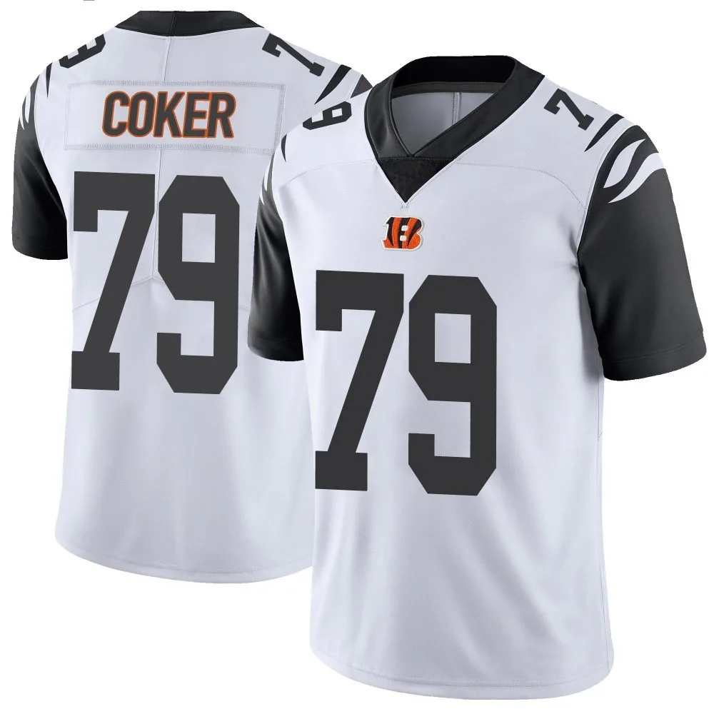 Men's Cincinnati Bengals Andrew Coker Nike Color Rush Vapor Untouchable Limited White Jersey Men's Cincinnati Bengals Andrew Coker Nike Color Rush Vapor Untouchable Limited White Jersey