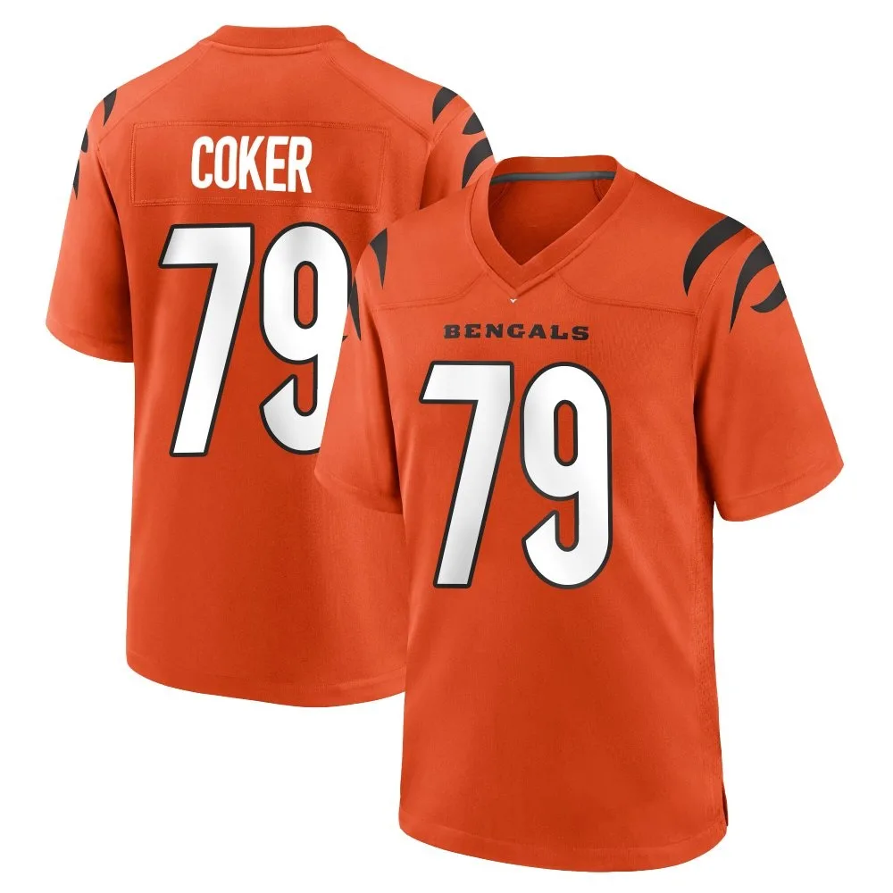 Men's Cincinnati Bengals Andrew Coker Nike Game Orange Jersey Men's Cincinnati Bengals Andrew Coker Nike Game Orange Jersey