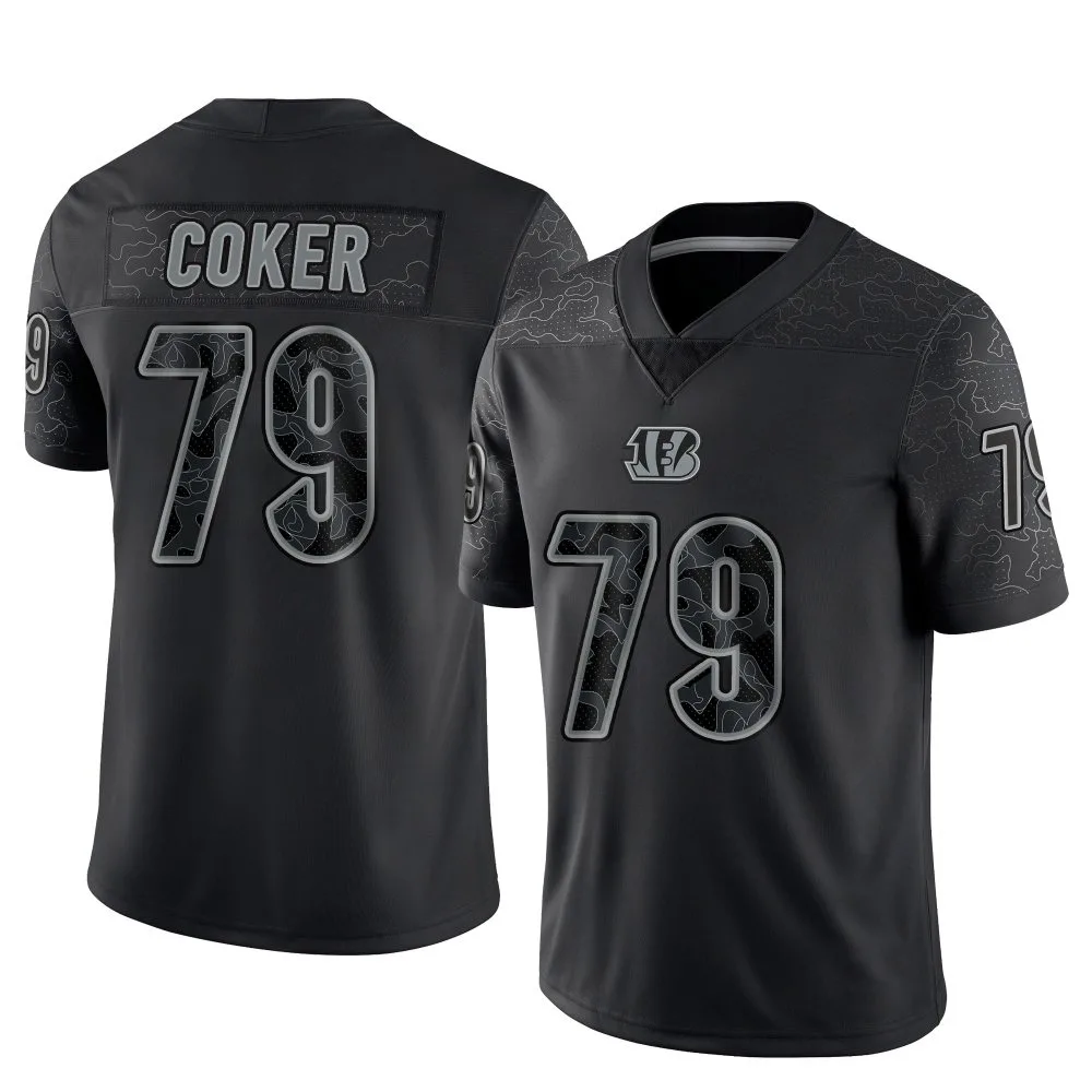 Men's Cincinnati Bengals Andrew Coker Nike Reflective Limited Black Jersey Men's Cincinnati Bengals Andrew Coker Nike Reflective Limited Black Jersey
