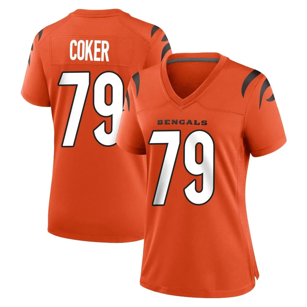 Women's Cincinnati Bengals Andrew Coker Nike Game Orange Jersey Women's Cincinnati Bengals Andrew Coker Nike Game Orange Jersey