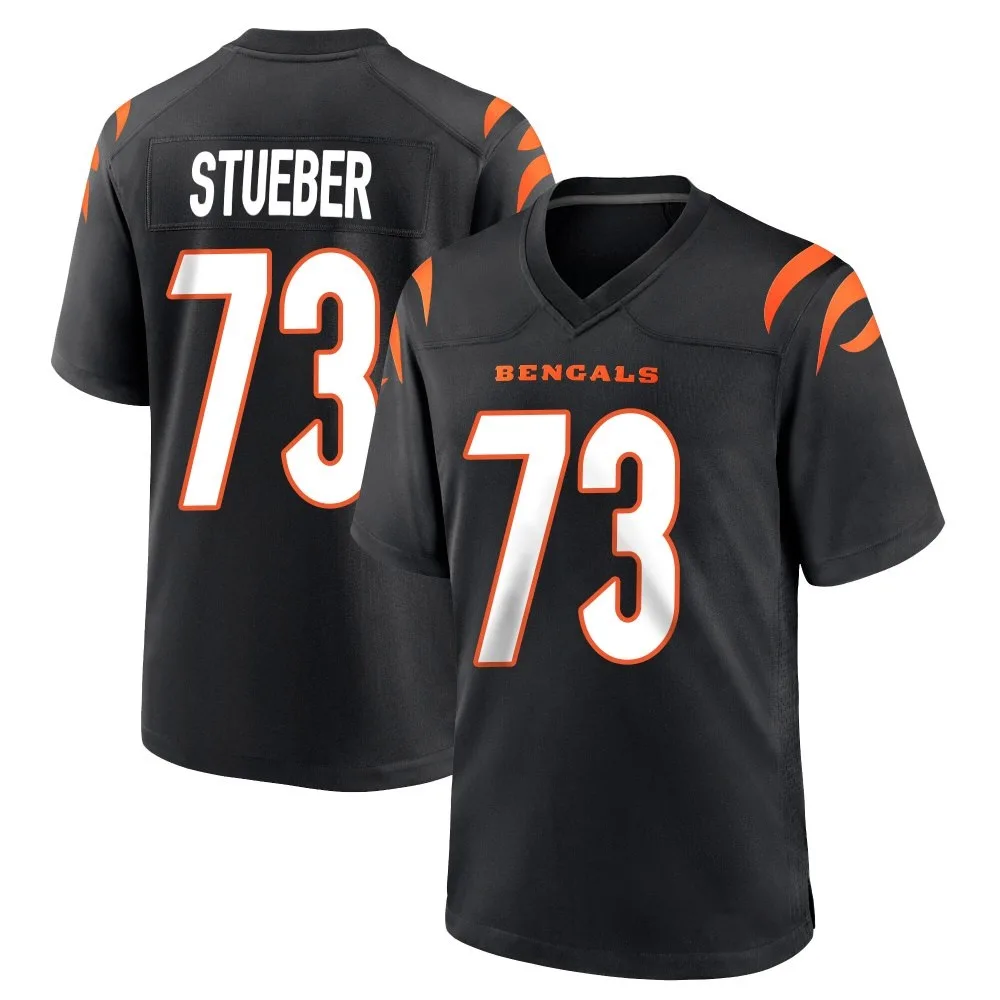 Men's Cincinnati Bengals Andrew Stueber Nike Team Color Game Black Jersey Men's Cincinnati Bengals Andrew Stueber Nike Team Color Game Black Jersey