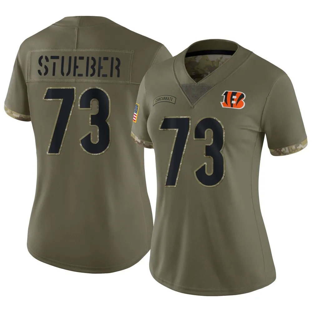 Women's Cincinnati Bengals Andrew Stueber Nike 2022 Salute To Service Limited Olive Jersey Women's Cincinnati Bengals Andrew Stueber Nike 2022 Salute To Service Limited Olive Jersey