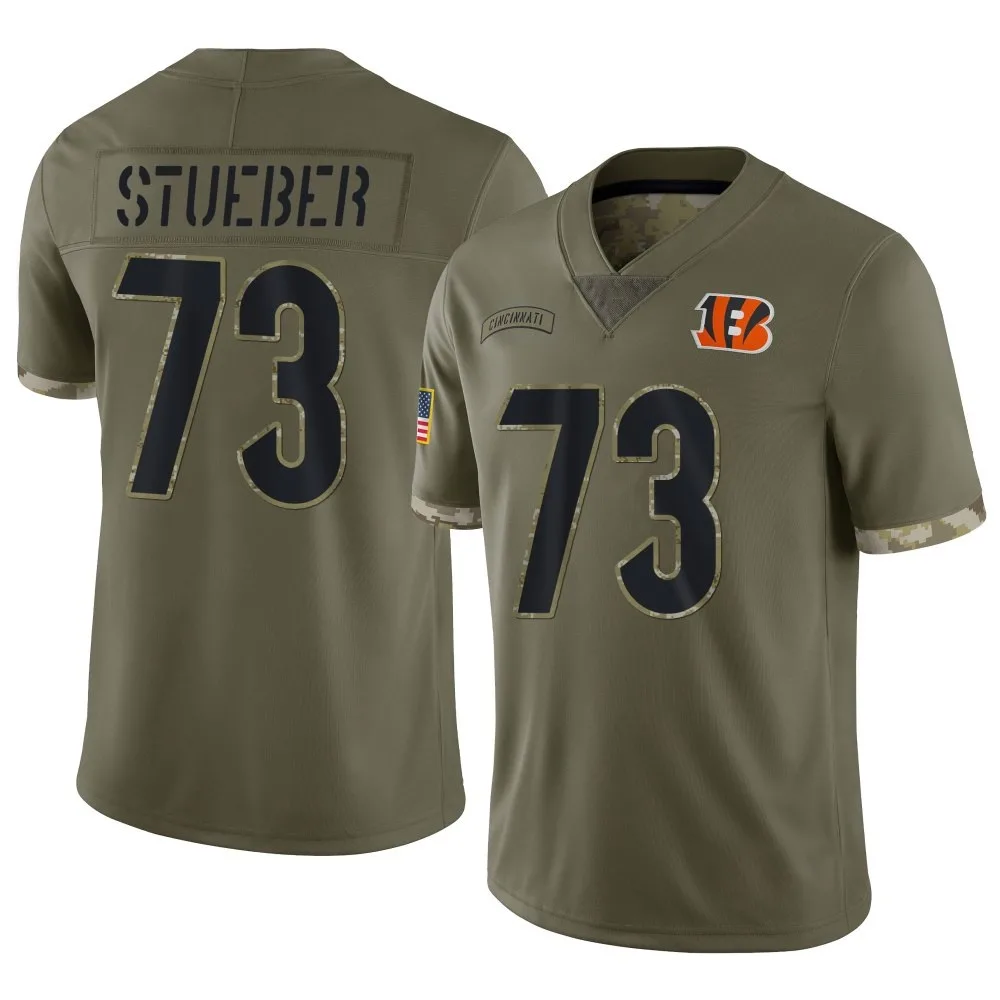 Youth Cincinnati Bengals Andrew Stueber Nike 2022 Salute To Service Limited Olive Jersey Youth Cincinnati Bengals Andrew Stueber Nike 2022 Salute To Service Limited Olive Jersey