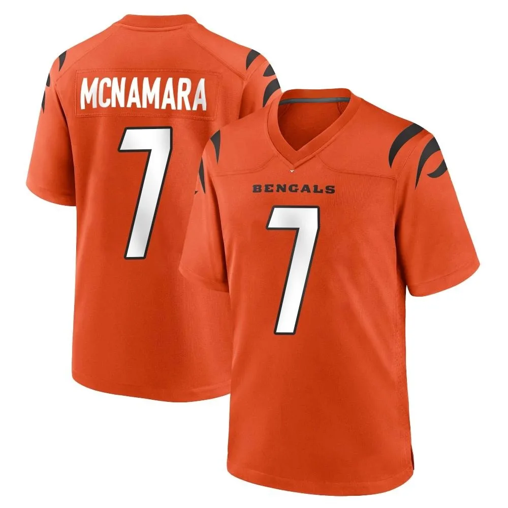 Men's Cincinnati Bengals Austin Mcnamara Nike Game Orange Jersey Men's Cincinnati Bengals Austin Mcnamara Nike Game Orange Jersey
