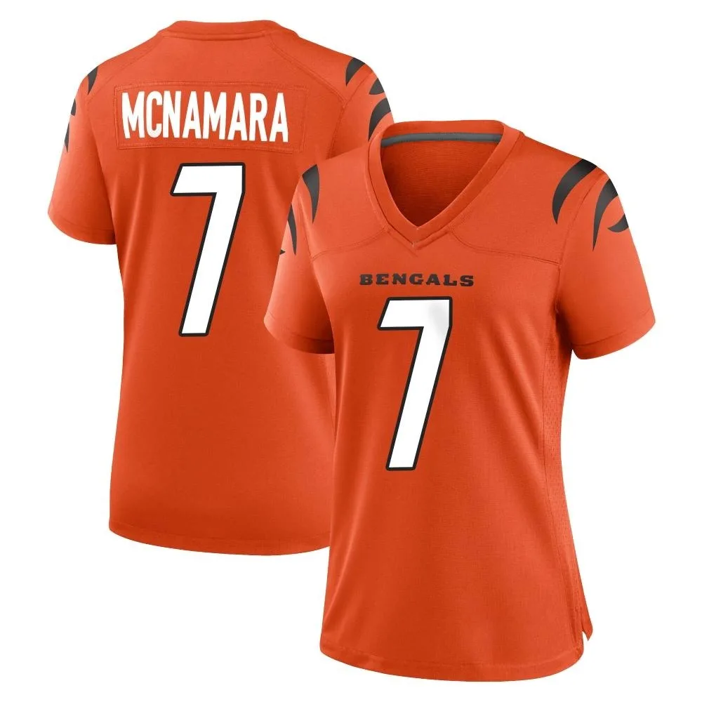 Women's Cincinnati Bengals Austin Mcnamara Nike Game Orange Jersey Women's Cincinnati Bengals Austin Mcnamara Nike Game Orange Jersey