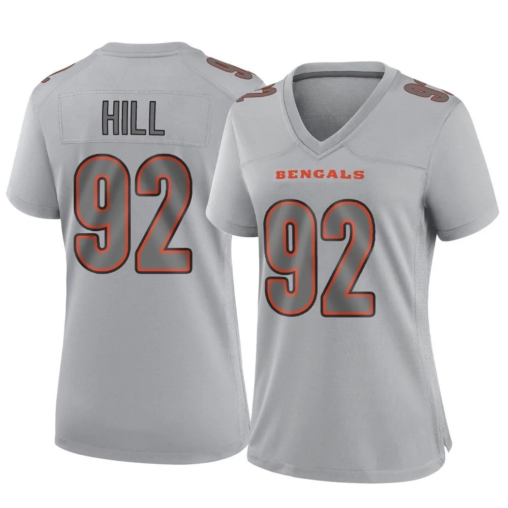 Women's Cincinnati Bengals B.j. Hill Nike Atmosphere Fashion Game Gray Jersey Women's Cincinnati Bengals B.j. Hill Nike Atmosphere Fashion Game Gray Jersey