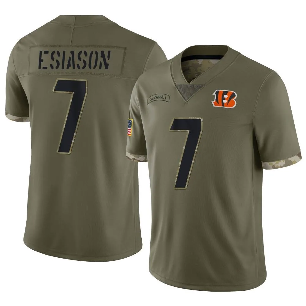 Men's Cincinnati Bengals Boomer Esiason Nike 2022 Salute To Service Limited Olive Jersey Men's Cincinnati Bengals Boomer Esiason Nike 2022 Salute To Service Limited Olive Jersey