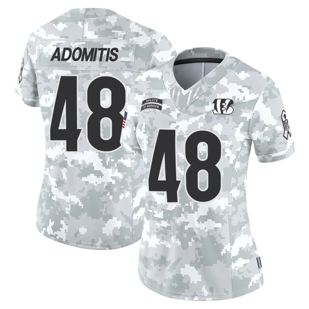 Women's Cincinnati Bengals Cal Adomitis Nike 2024 Salute to Service Limited Arctic Camo Jersey Women's Cincinnati Bengals Cal Adomitis Nike 2024 Salute to Service Limited Arctic Camo Jersey
