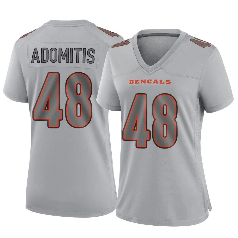 Women's Cincinnati Bengals Cal Adomitis Nike Atmosphere Fashion Game Gray Jersey Women's Cincinnati Bengals Cal Adomitis Nike Atmosphere Fashion Game Gray Jersey
