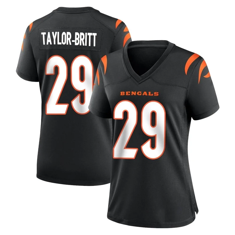Women's Cincinnati Bengals Cam Taylor-Britt Nike Team Color Game Black Jersey
