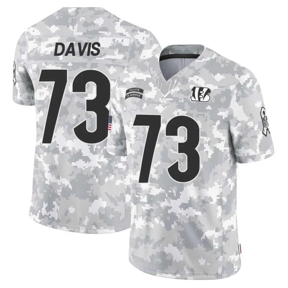 Men's Cincinnati Bengals Carlos Davis Nike 2024 Salute to Service Limited Arctic Camo Jersey Men's Cincinnati Bengals Carlos Davis Nike 2024 Salute to Service Limited Arctic Camo Jersey
