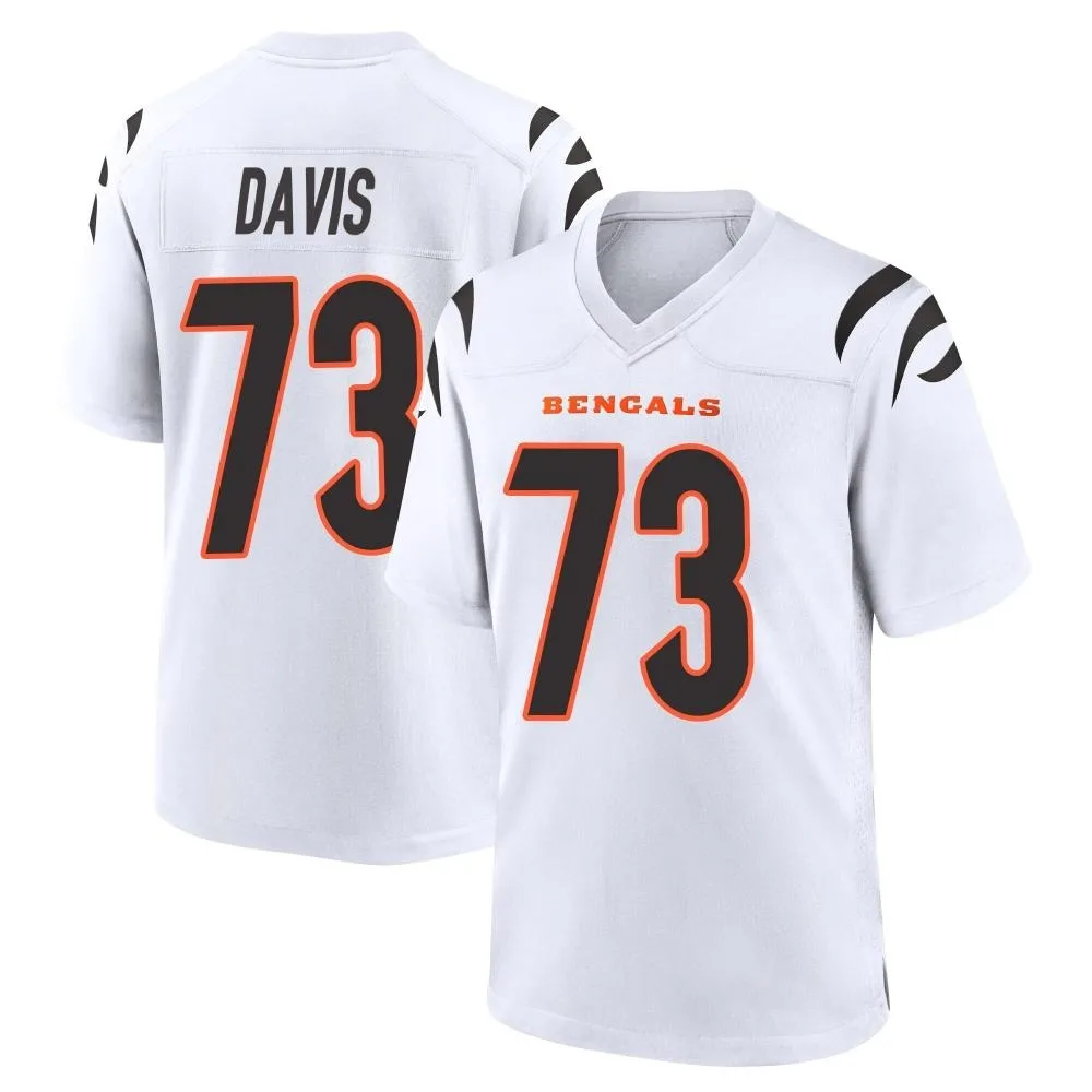 Men's Cincinnati Bengals Carlos Davis Nike Game White Jersey Men's Cincinnati Bengals Carlos Davis Nike Game White Jersey
