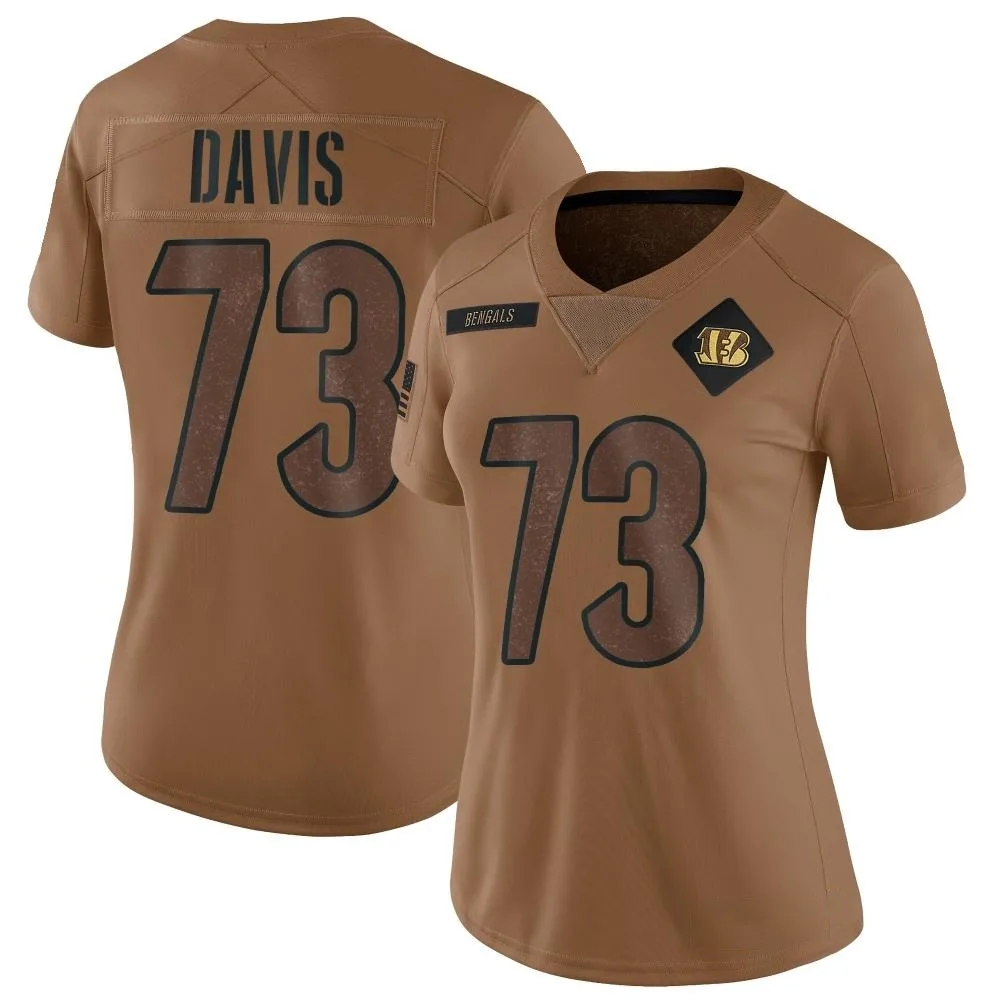 Women's Cincinnati Bengals Carlos Davis Nike 2023 Salute To Service Limited Brown Jersey Women's Cincinnati Bengals Carlos Davis Nike 2023 Salute To Service Limited Brown Jersey