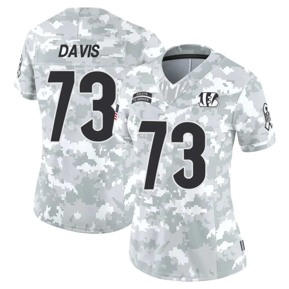 Women's Cincinnati Bengals Carlos Davis Nike 2024 Salute to Service Limited Arctic Camo Jersey Women's Cincinnati Bengals Carlos Davis Nike 2024 Salute to Service Limited Arctic Camo Jersey