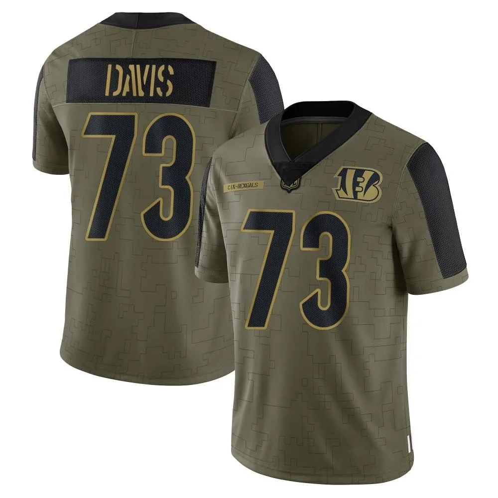 Youth Cincinnati Bengals Carlos Davis Nike 2021 Salute To Service Limited Olive Jersey Youth Cincinnati Bengals Carlos Davis Nike 2021 Salute To Service Limited Olive Jersey