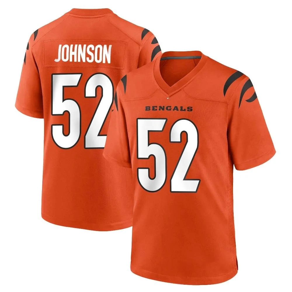 Men's Cincinnati Bengals Cedric Johnson Nike Game Orange Jersey Men's Cincinnati Bengals Cedric Johnson Nike Game Orange Jersey