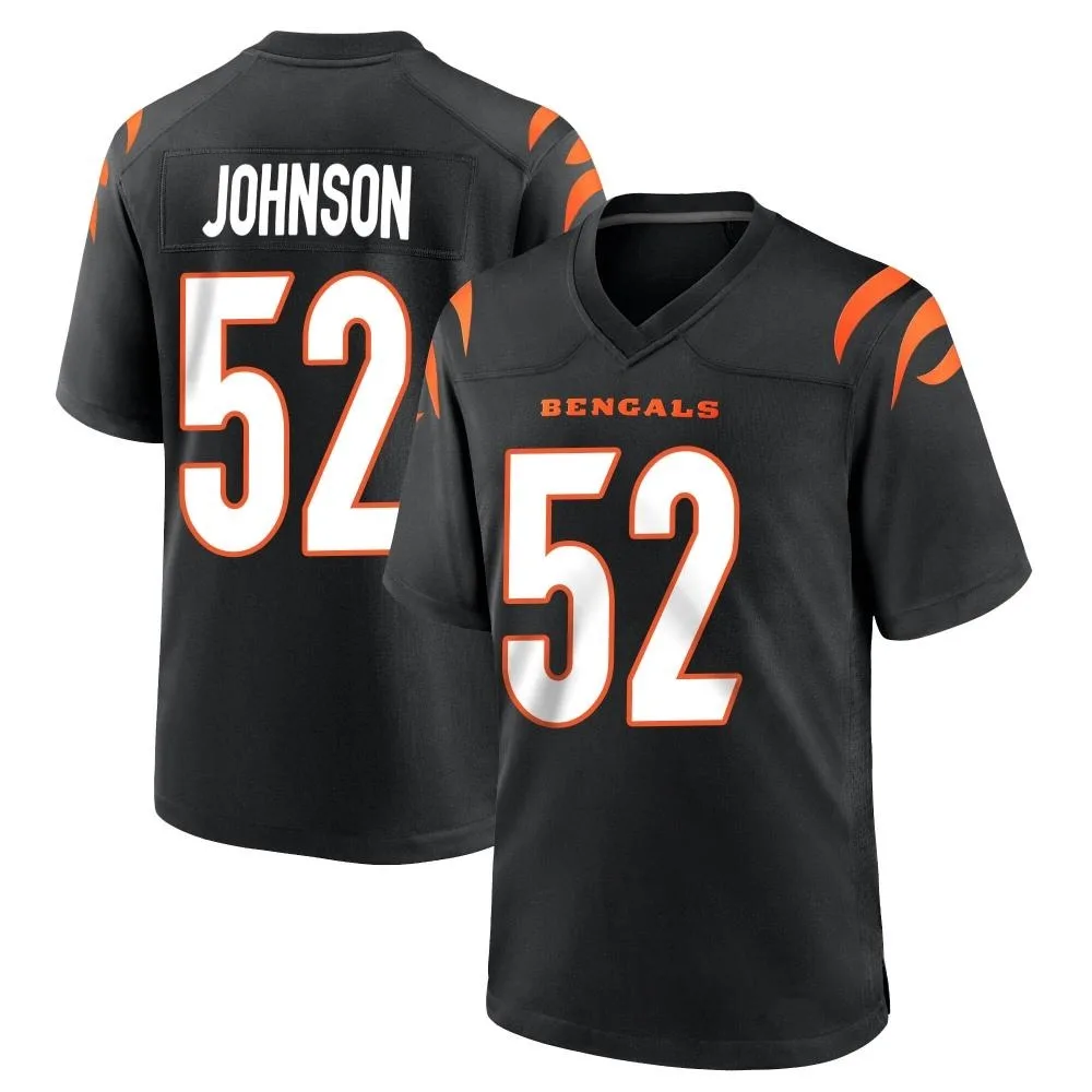 Men's Cincinnati Bengals Cedric Johnson Nike Team Color Game Black Jersey Men's Cincinnati Bengals Cedric Johnson Nike Team Color Game Black Jersey