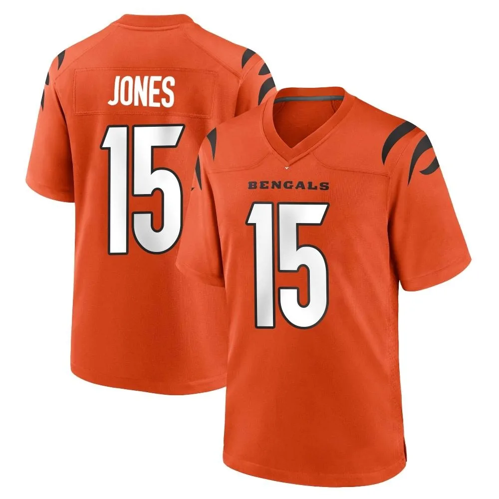 Men's Cincinnati Bengals Charlie Jones Nike Game Orange Jersey Men's Cincinnati Bengals Charlie Jones Nike Game Orange Jersey