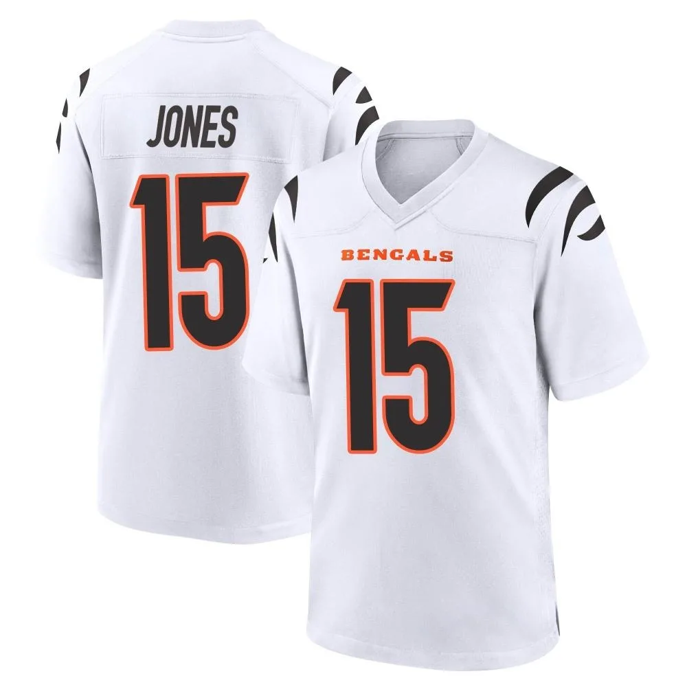 Men's Cincinnati Bengals Charlie Jones Nike Game White Jersey Men's Cincinnati Bengals Charlie Jones Nike Game White Jersey