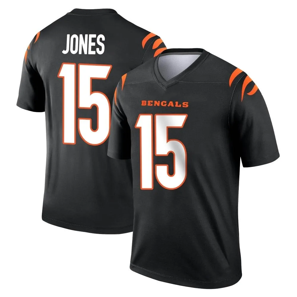Men's Cincinnati Bengals Charlie Jones Nike Legend Black Jersey Men's Cincinnati Bengals Charlie Jones Nike Legend Black Jersey
