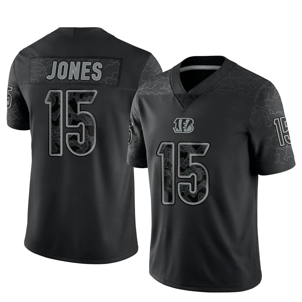 Men's Cincinnati Bengals Charlie Jones Nike Reflective Limited Black Jersey Men's Cincinnati Bengals Charlie Jones Nike Reflective Limited Black Jersey