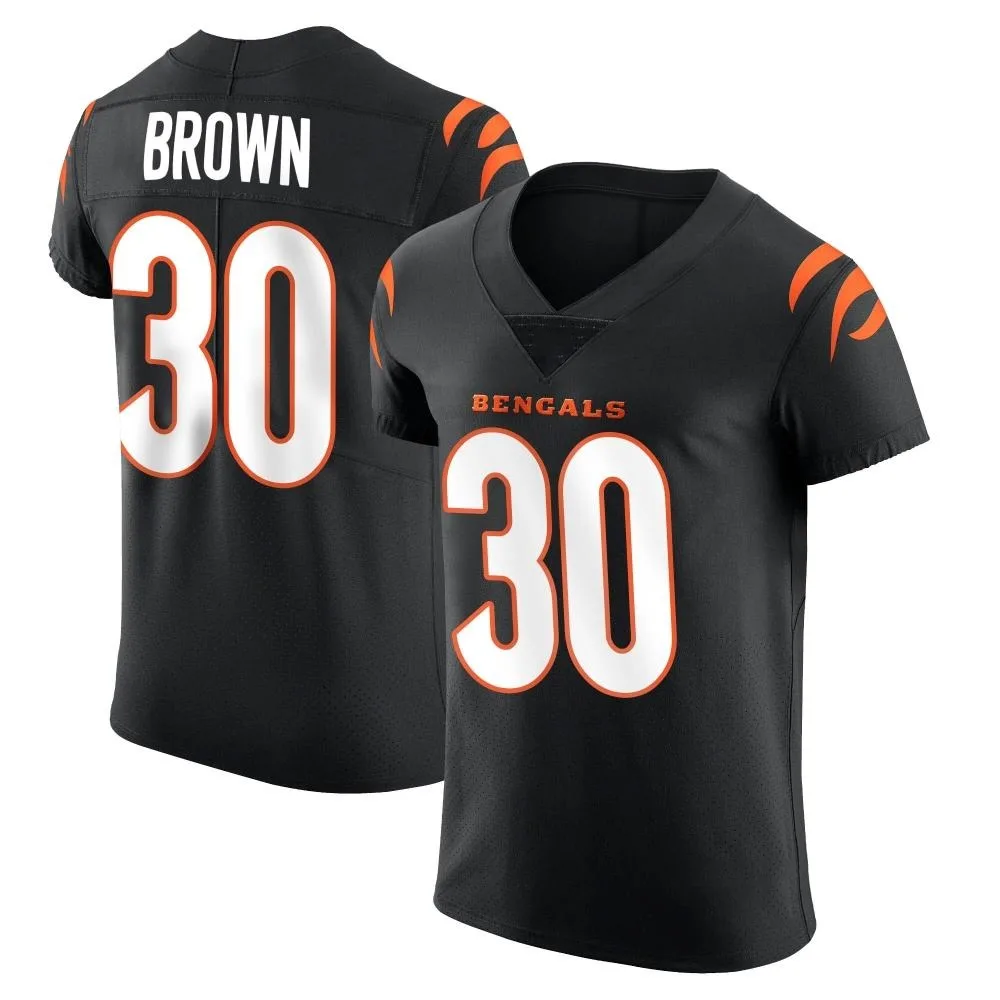 Men's Cincinnati Bengals Chase Brown Nike Team Color Vapor Untouchable Elite Black Jersey Men's Cincinnati Bengals Chase Brown Nike Team Color Vapor Untouchable Elite Black Jersey