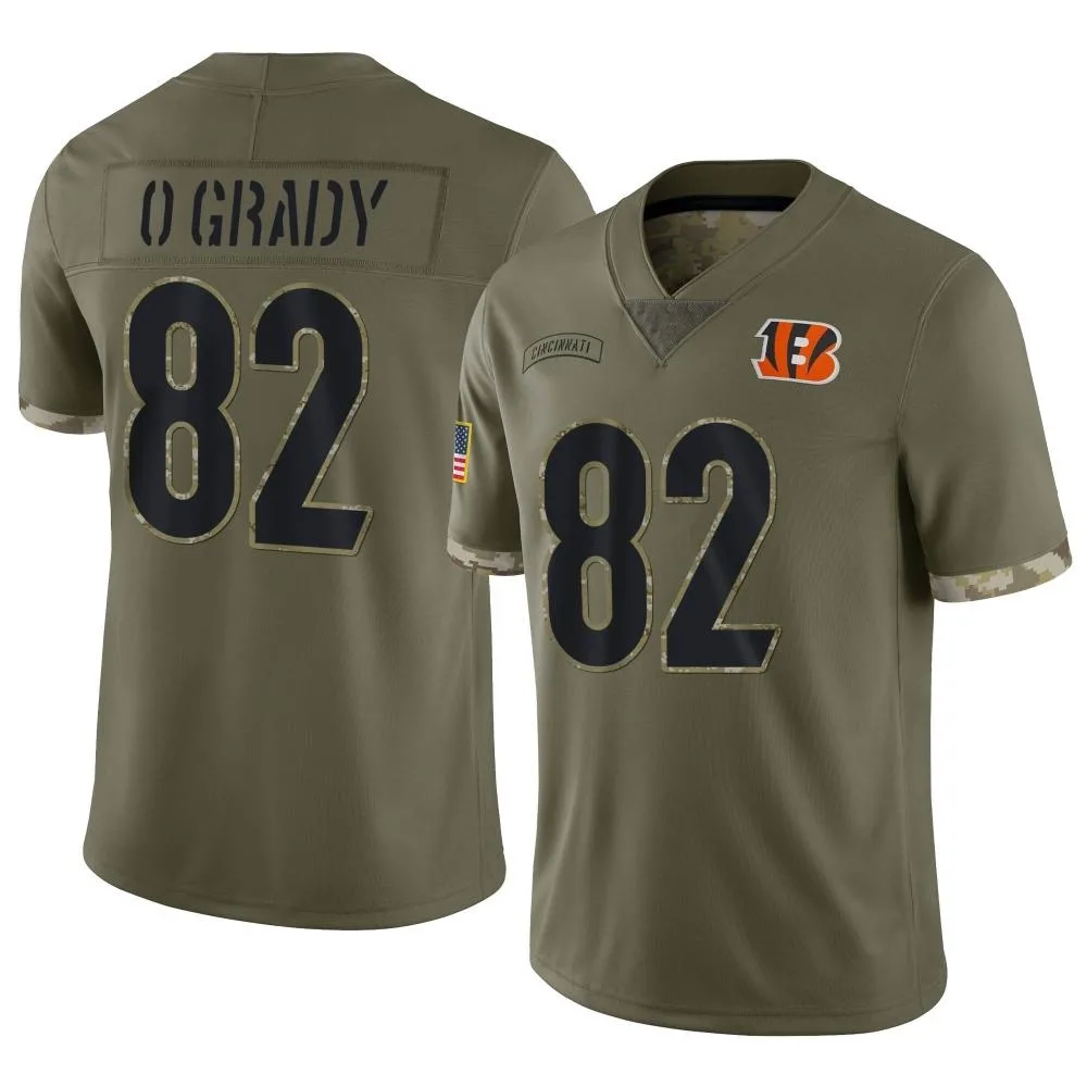 Men's Cincinnati Bengals Cheyenne O'grady Nike 2022 Salute To Service Limited Olive Jersey Men's Cincinnati Bengals Cheyenne O'grady Nike 2022 Salute To Service Limited Olive Jersey