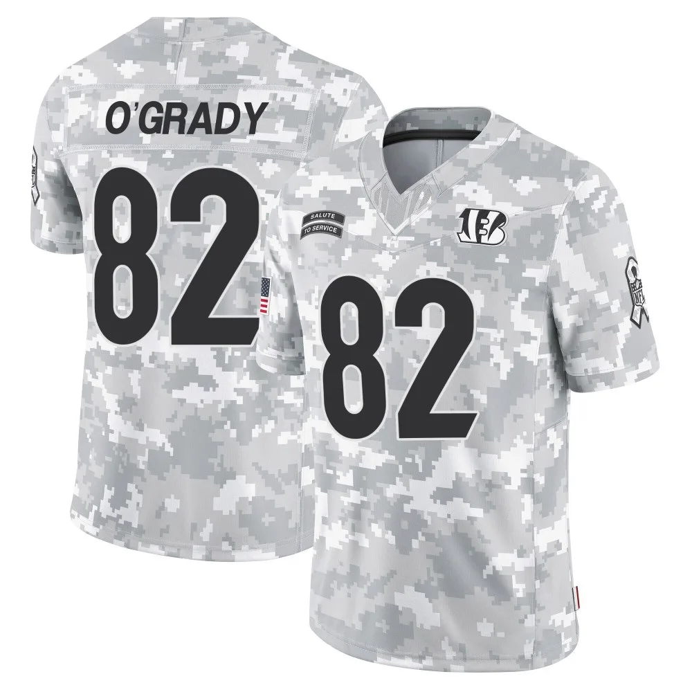 Men's Cincinnati Bengals Cheyenne O'grady Nike 2024 Salute to Service Limited Arctic Camo Jersey Men's Cincinnati Bengals Cheyenne O'grady Nike 2024 Salute to Service Limited Arctic Camo Jersey