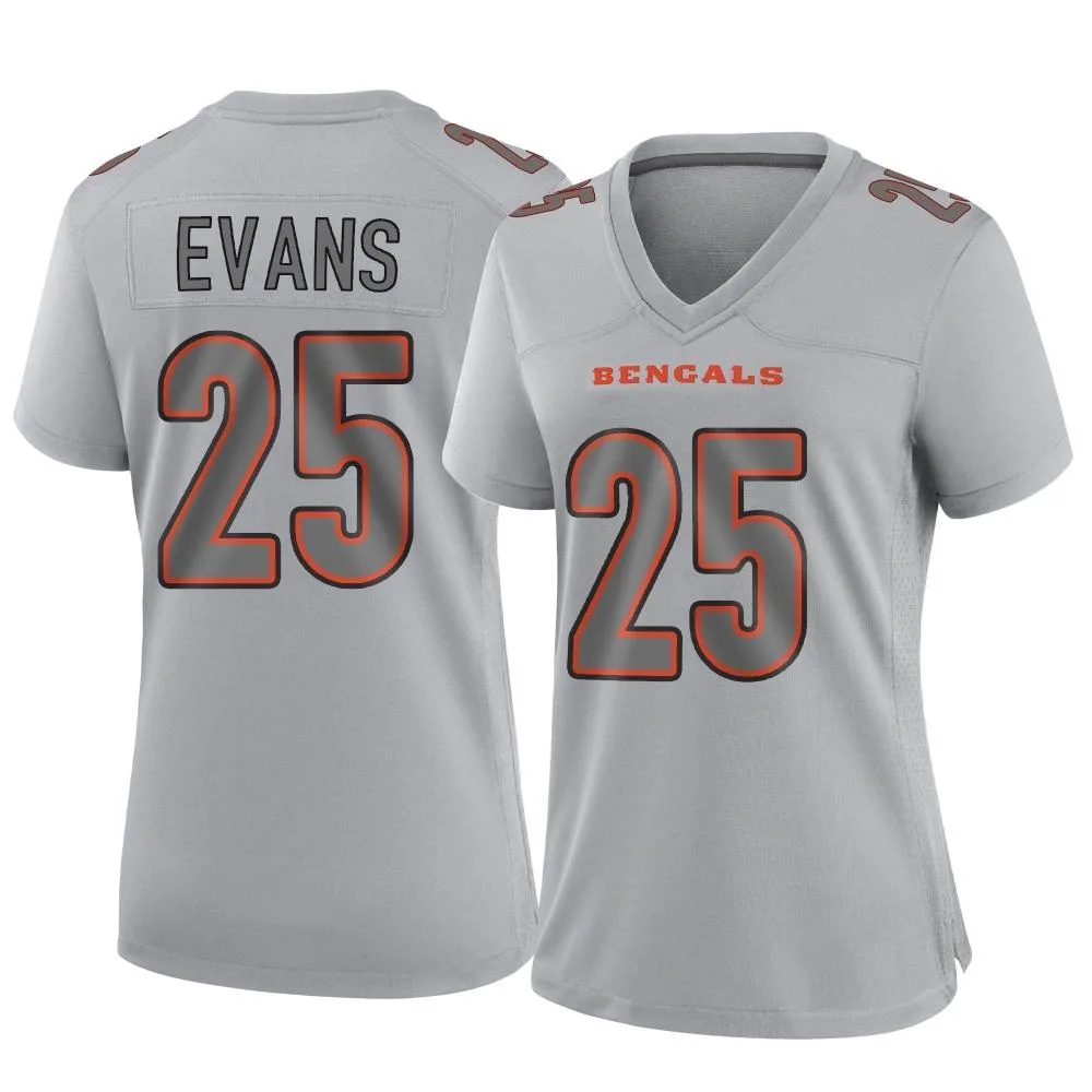 Women's Cincinnati Bengals Chris Evans Nike Atmosphere Fashion Game Gray Jersey Women's Cincinnati Bengals Chris Evans Nike Atmosphere Fashion Game Gray Jersey