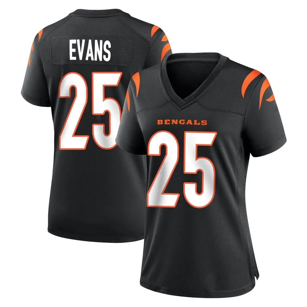 Women's Cincinnati Bengals Chris Evans Nike Team Color Game Black Jersey Women's Cincinnati Bengals Chris Evans Nike Team Color Game Black Jersey