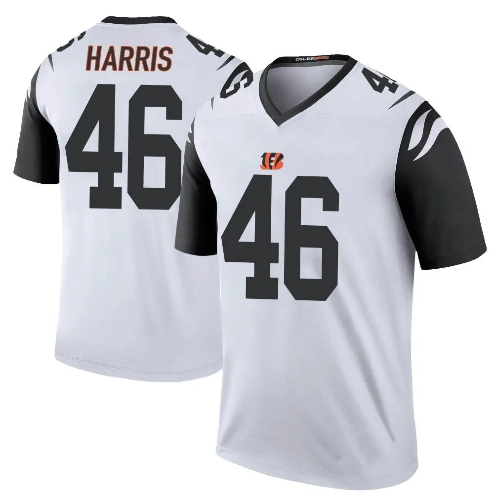Men's Cincinnati Bengals Clark Harris Nike Color Rush Legend White Jersey Men's Cincinnati Bengals Clark Harris Nike Color Rush Legend White Jersey
