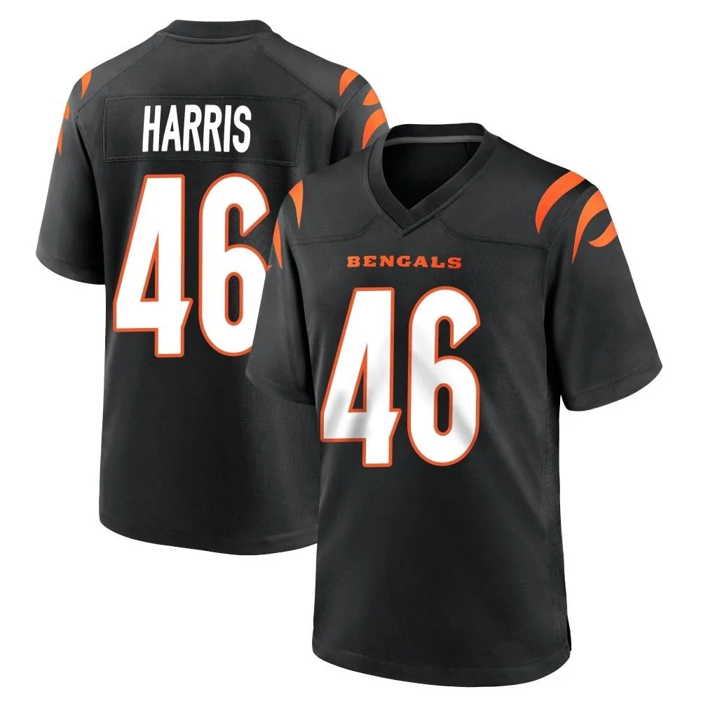 Men's Cincinnati Bengals Clark Harris Nike Team Color Game Black Jersey Men's Cincinnati Bengals Clark Harris Nike Team Color Game Black Jersey