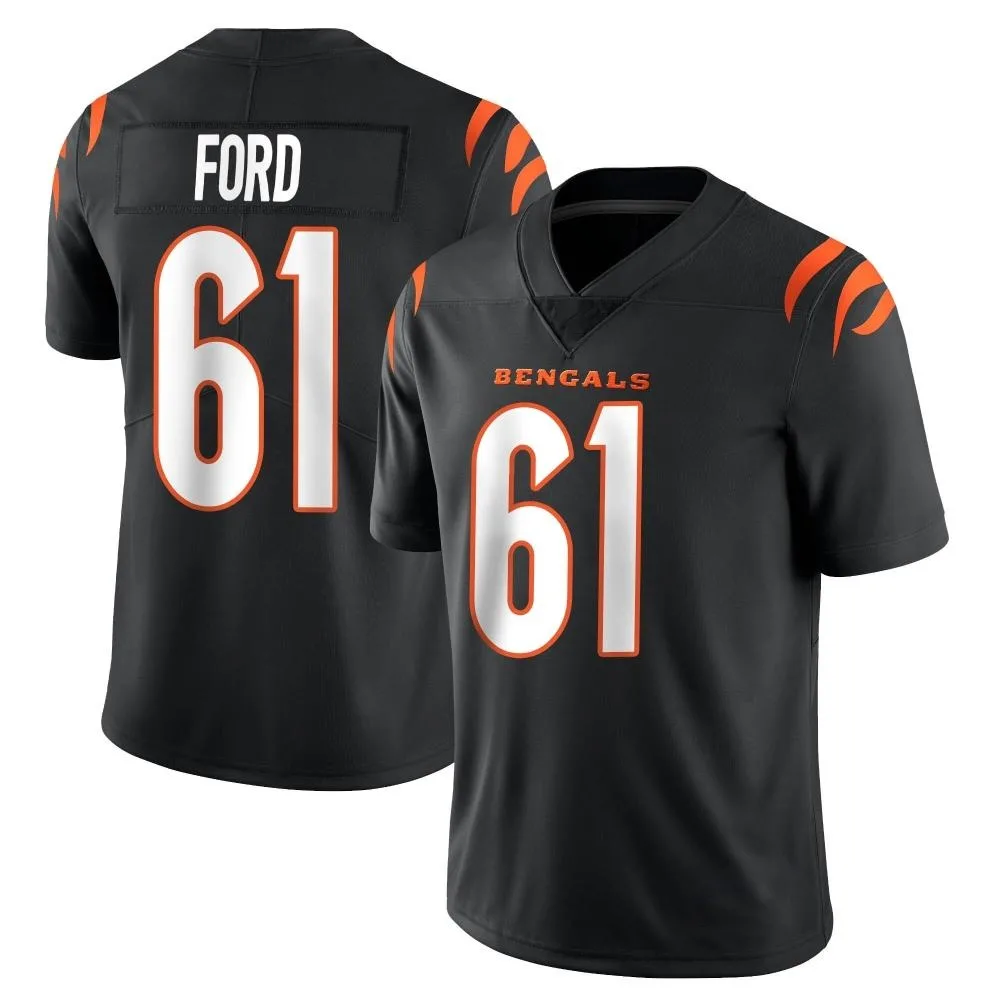 Men's Cincinnati Bengals Cody Ford Nike Team Color Vapor Untouchable Limited Black Jersey