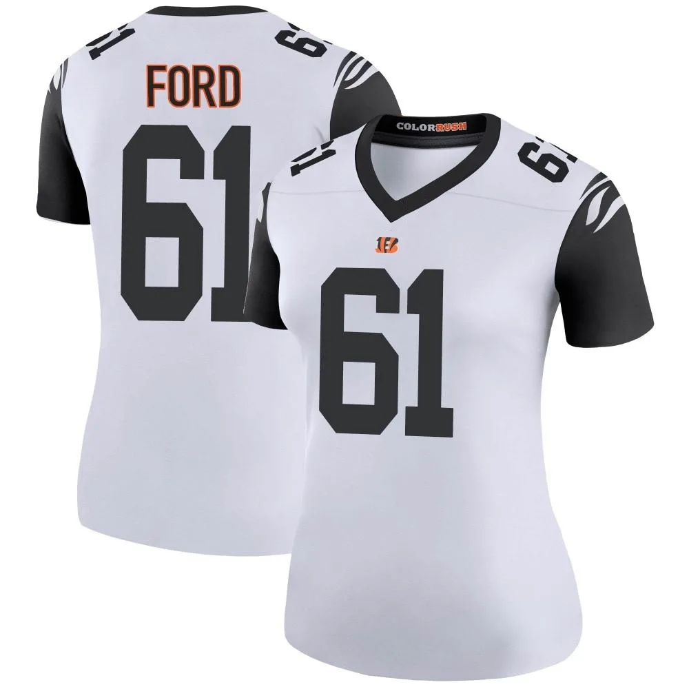 Women's Cincinnati Bengals Cody Ford Nike Color Rush Legend White Jersey Women's Cincinnati Bengals Cody Ford Nike Color Rush Legend White Jersey