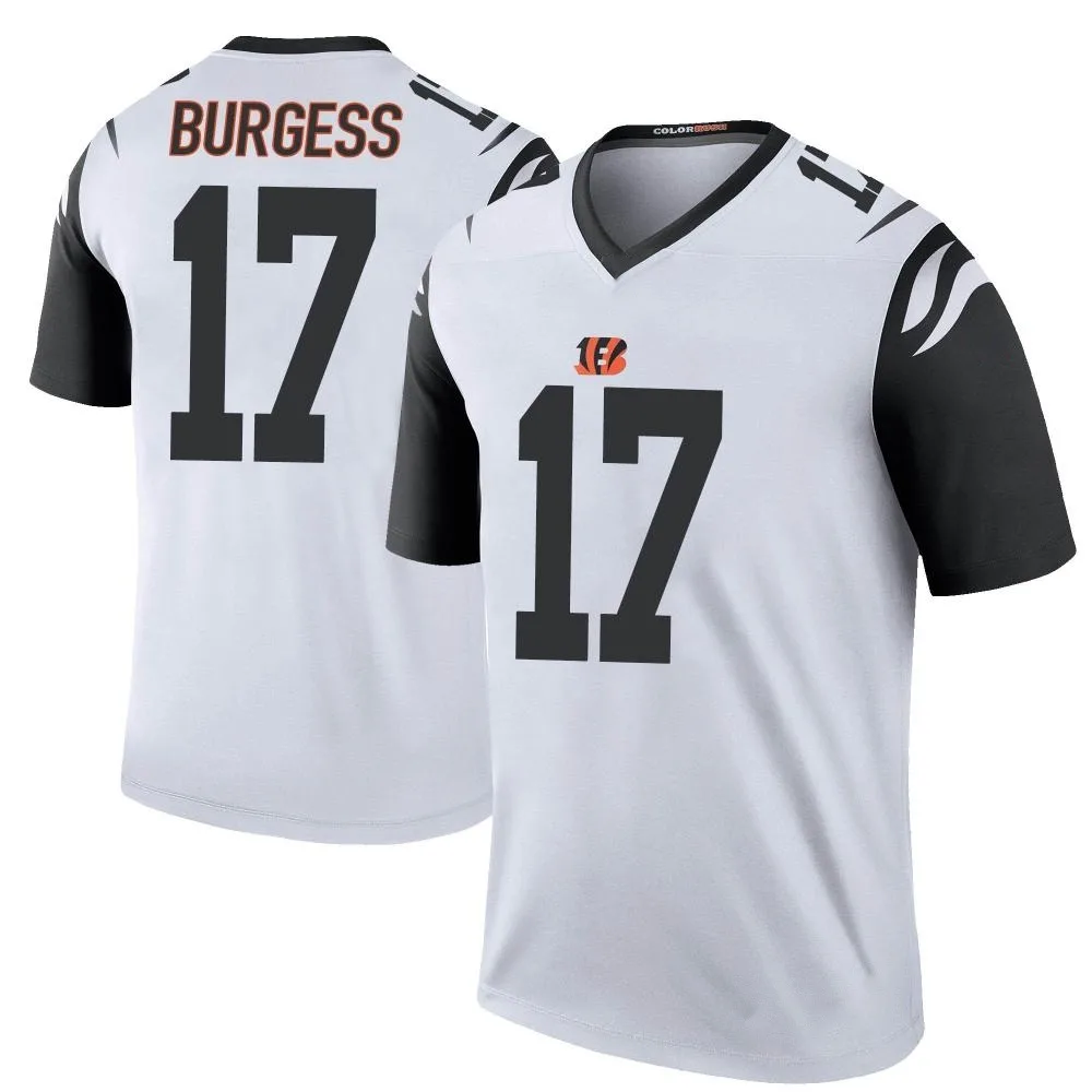 Men's Cincinnati Bengals Cole Burgess Nike Color Rush Legend White Jersey Men's Cincinnati Bengals Cole Burgess Nike Color Rush Legend White Jersey