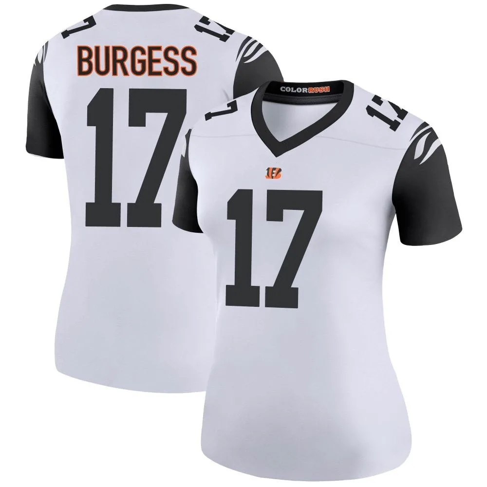 Women's Cincinnati Bengals Cole Burgess Nike Color Rush Legend White Jersey Women's Cincinnati Bengals Cole Burgess Nike Color Rush Legend White Jersey
