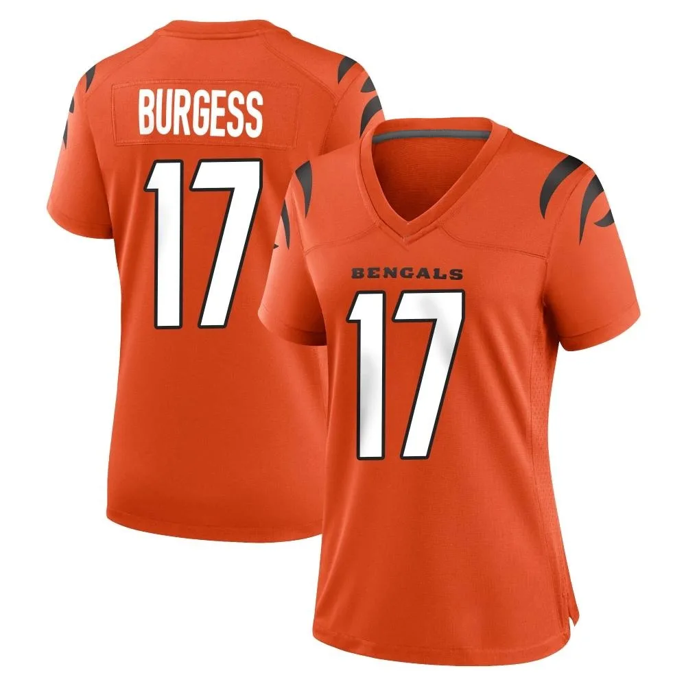 Women's Cincinnati Bengals Cole Burgess Nike Game Orange Jersey Women's Cincinnati Bengals Cole Burgess Nike Game Orange Jersey
